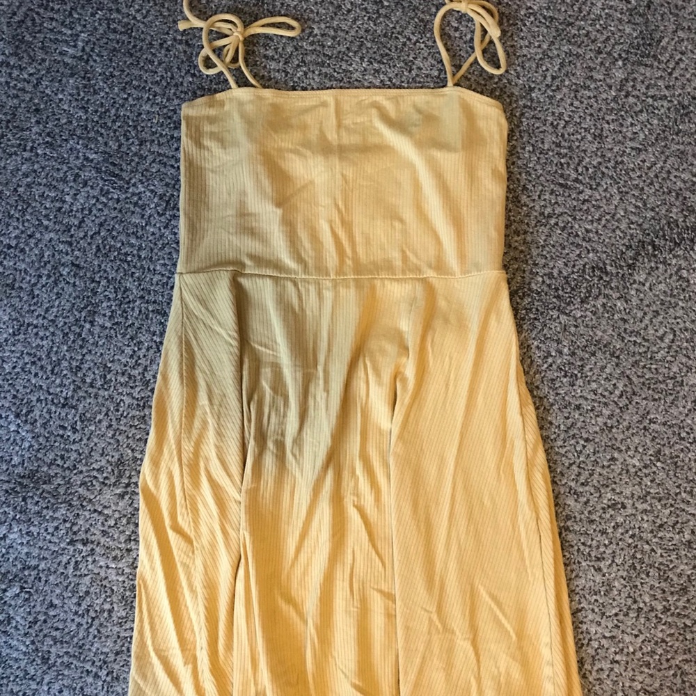 Yellow tie sundress